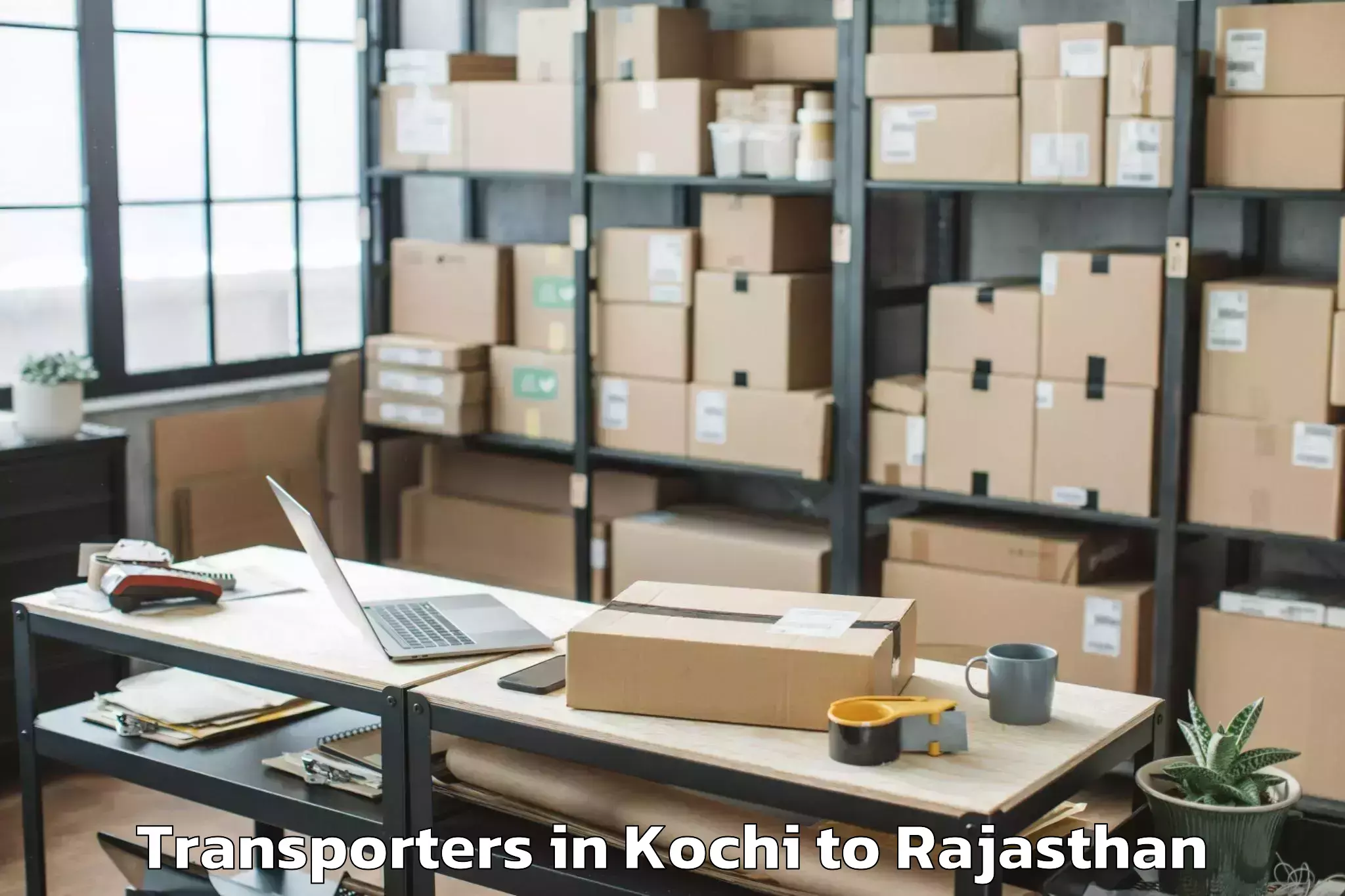 Book Kochi to Sikar Transporters Online